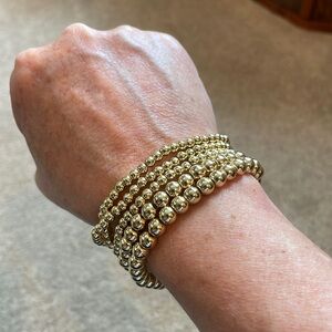 Faux gold stretchy beaded bracelets